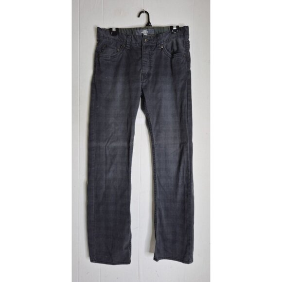 L.O.G.G. Charcoal Plaid Design 100% Cotton Pants Men's Size 31×30 - Picture 1 of 10
